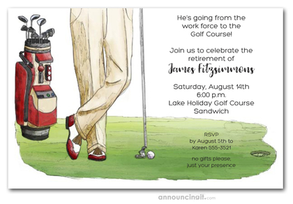 Golf Outing Retirement Invitations