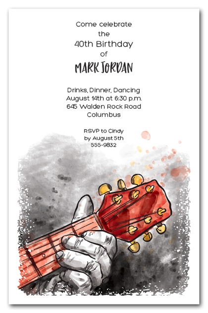 Guitar Player Invitations