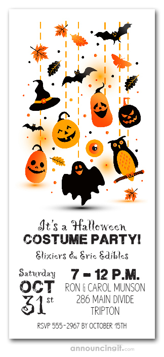 Happy Owl 'o Ween Invitations