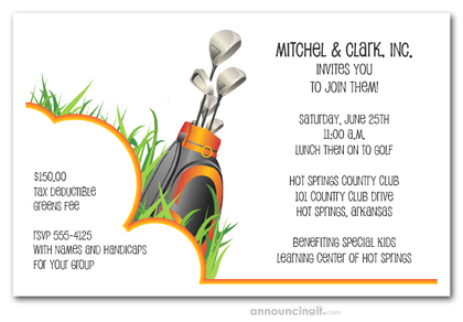 In the Rough Golf Party Invitations