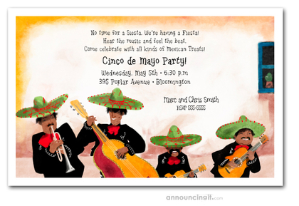 Mariachi Band Party Invitations
