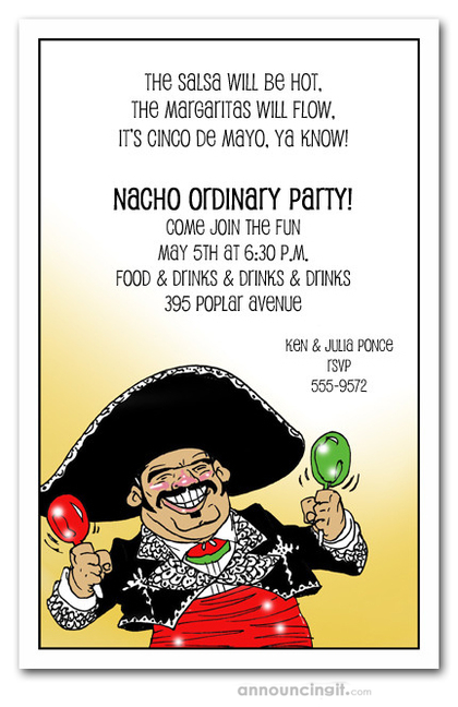 Mariachi Guy Party Invitations