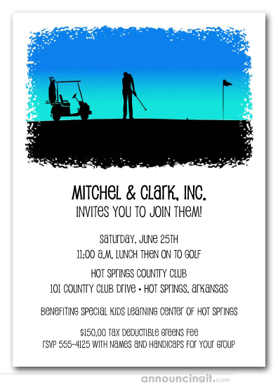 Morning Golf Outing Invitations