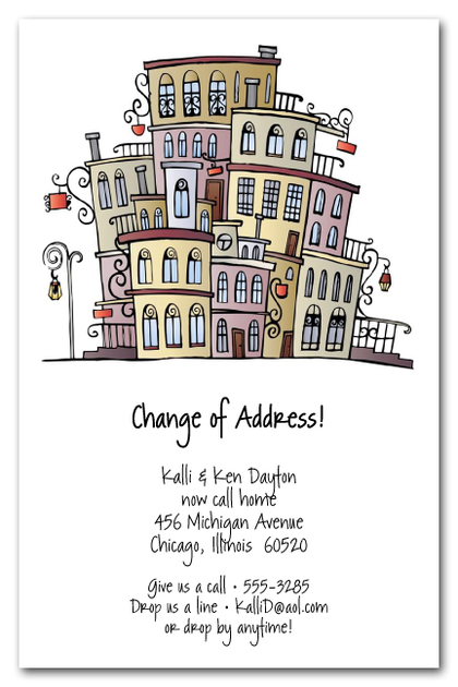 Moving Uptown Change of Address Cards