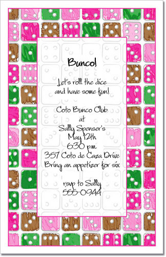 Bunco Birthday Party Invitations 10