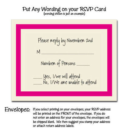 IVORY RSVP #5P - Hot Pink