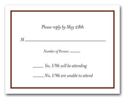 Brown Border RSVP Cards #8