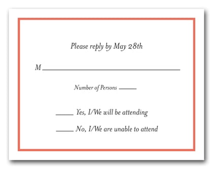 Cayenne Border RSVP Card #8
