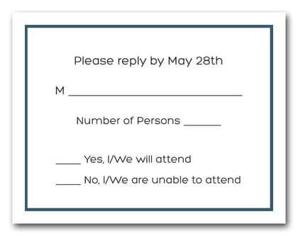 Denim Border RSVP Cards #8