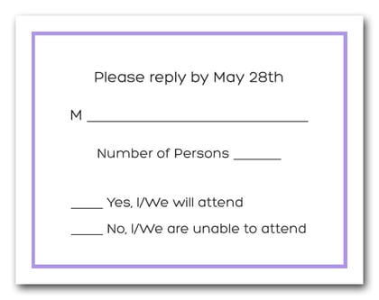 Heather Border RSVP Cards #8