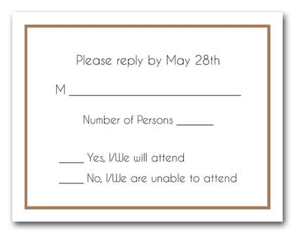 Nutmeg Border RSVP Card #8