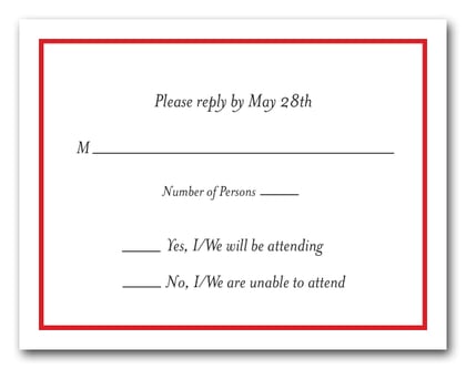 Red Border RSVP Cards #8