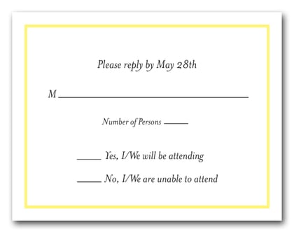 Yellow Border RSVP Cards #8