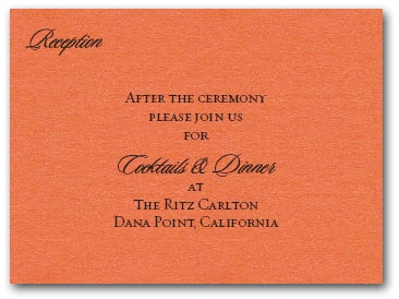 Shimmery Orange Info Cards