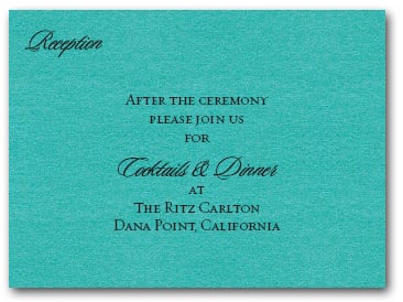 Shimmery Teal Info Cards