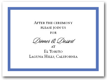 Reception Card Blue Border #5