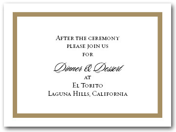 Reception Card Oatmeal Border #5