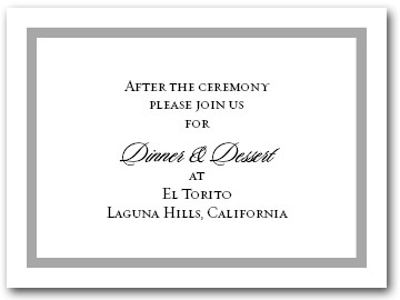 Reception Card Silver Border #5