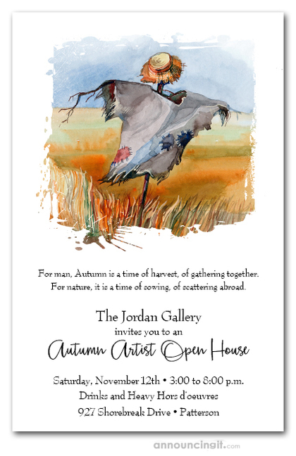 Autumn Scarecrow Invitations
