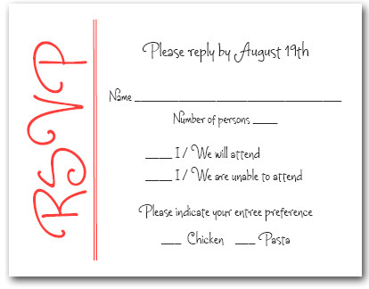 Scarlet on White RSVP Cards #6