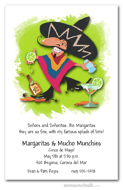 Senor Margarita Cinco de Mayo Invitations