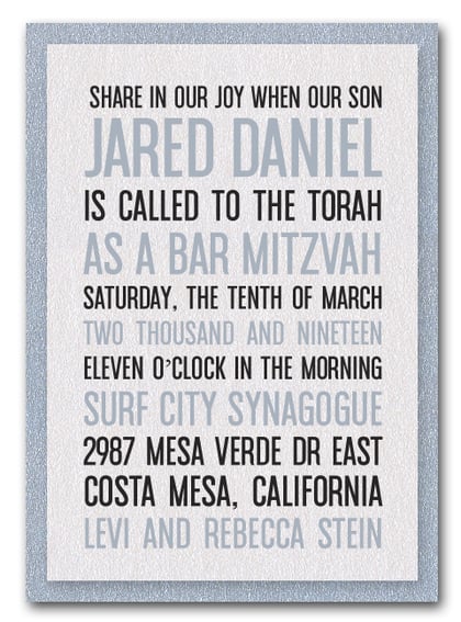 Shimmery White & Silver Bar Mitzvah