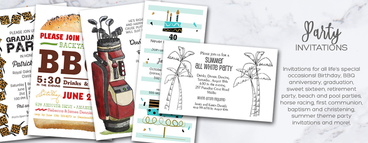 party invitations custom printed party invitations