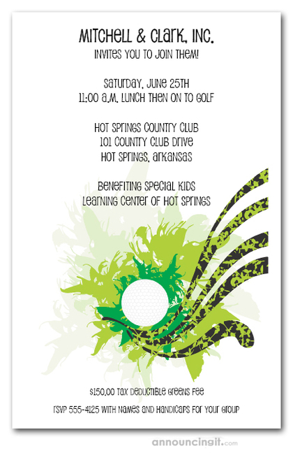 Shotgun Start Golf Outing Invitations