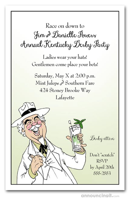 Southern Hospitality Derby Party Invitations