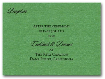 Shimmery Green Info Cards
