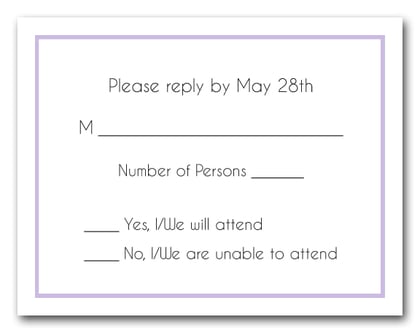 Lilac RSVP Cards #8