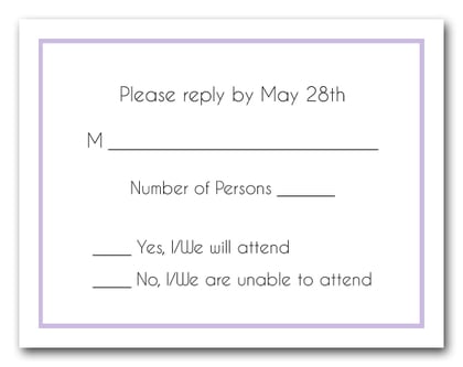 Lilac RSVP Cards #8