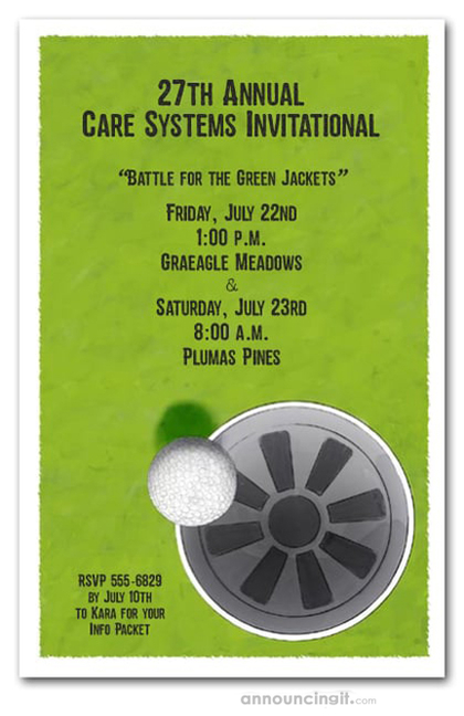 Sink It Golf Invitations