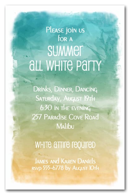 Abstract Ocean Party Invitations