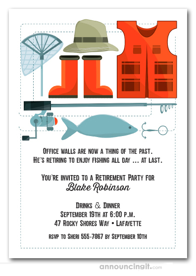 Fisherman's Gear Party Invitations