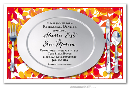 Vibrant Vines Fall Placemat Invitations