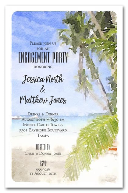 Watercolor Beach Invitations