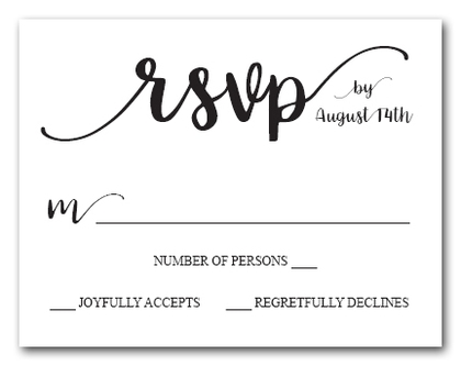 Modern RSVP Cards - Carol