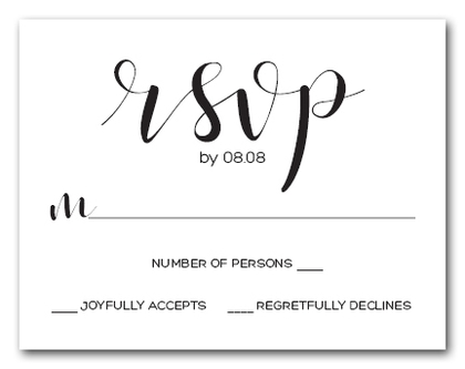 Modern RSVP Cards - Flower