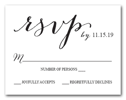 Modern RSVP Cards - Shell