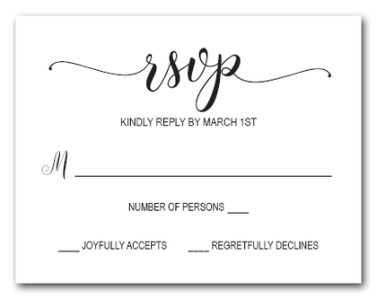 Modern RSVP Cards - Sweeping