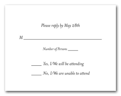 White RSVP Cards