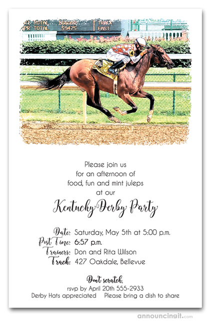 Winning Ride Horse Racing Invitations