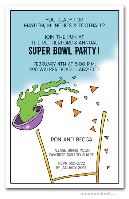 Goalamoli Super Bowl Invitations
