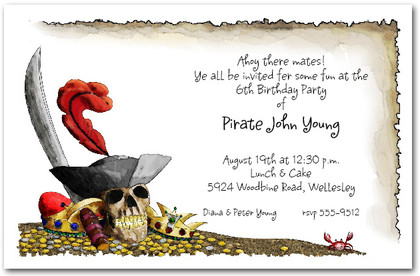 Pirate's Gold Invitations