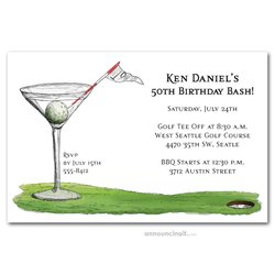 19th Hole Martini Party Invitations