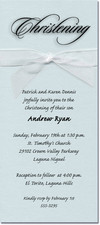 Baptism Invites & Christening Invites Aqua Beribboned Boy Christening