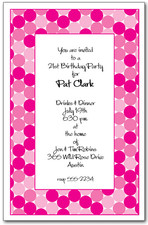 Shades of Pink Circles Invitations