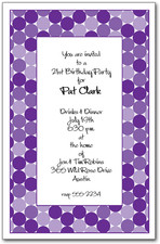 Shades of Purple Circles Invitations