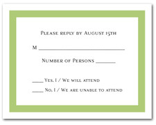 RSVP Cards - Response Cards Kiwi Border RSVP Cards #5